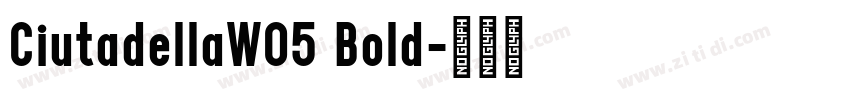 CiutadellaW05 Bold字体转换
